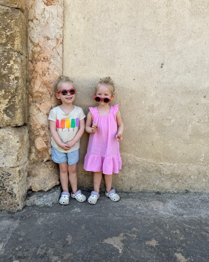 The girls enjoying their summer vacation in Spain! 