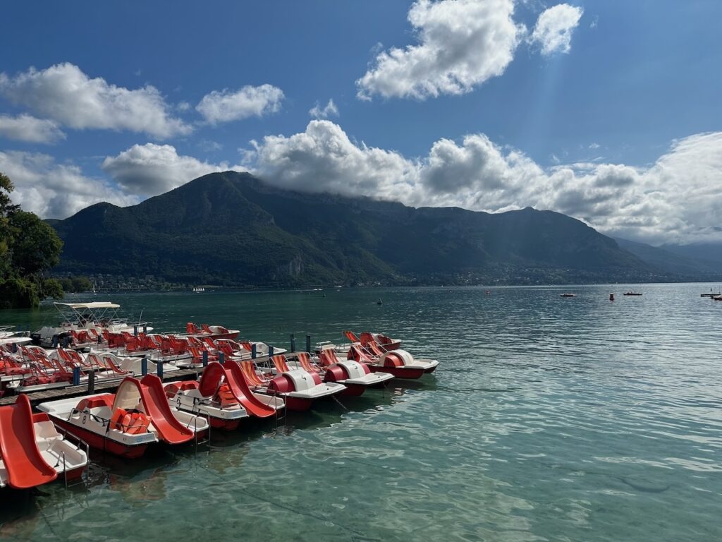 Lake and mountain view in Annecy France