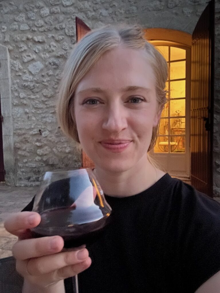 Sipping wine in France