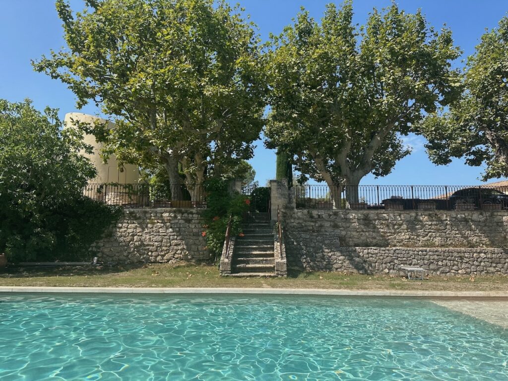 A pool at the Winery house in France